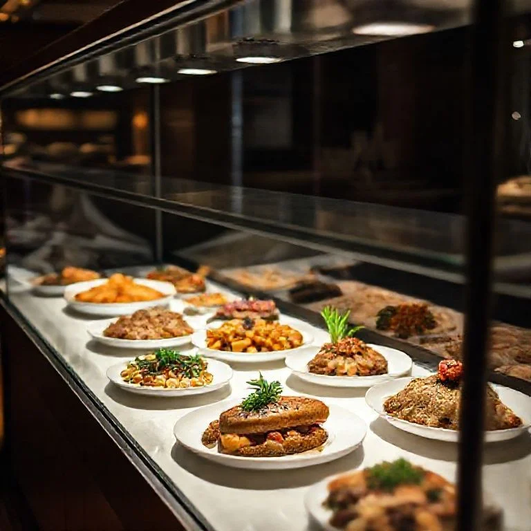 Classic steak frites with subtle digital shimmer